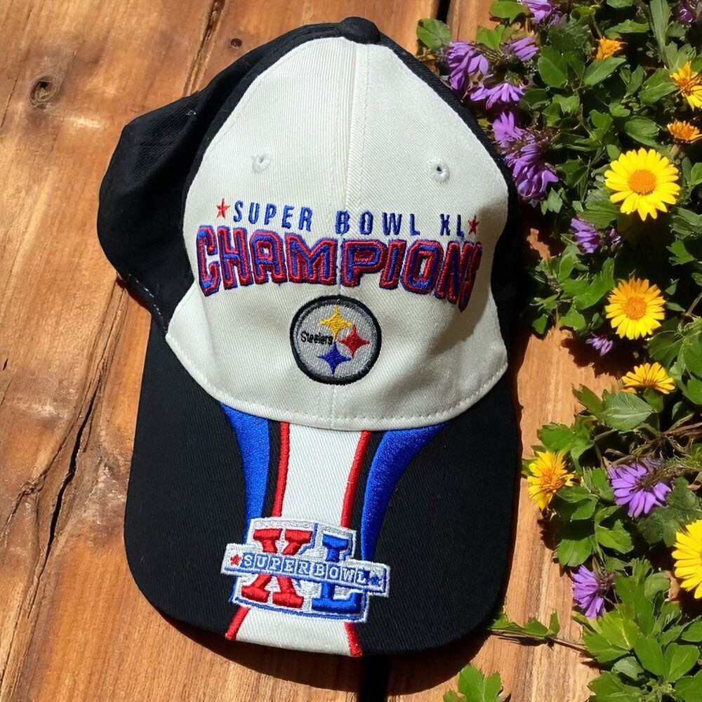 NFL Vintage Pittsburgh Steelers Super Bowl XL 2006 Champions Adjustable Hat Cap